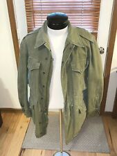 1950s Korean War m1951 US Army FIELD JACKET COAT LARGE Size FIELD WORN Patina picture