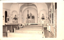 Mercy Hospital Chapel Interior in Prescott Arizona AZ 1930s RPPC Postcard Photo picture