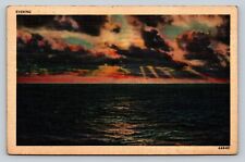 Cloudy Scenic Evening WW2 Era VINTAGE 1944 Postcard Inside Joke Message picture
