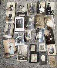 23 vintage photo postcards pictures small cabinet cards kids child baby bicycle picture
