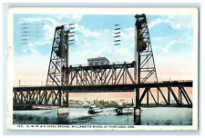 1915 O.W.R. & N. Steel Bridge, Willamette River, at Portland Oregon OR Postcard picture