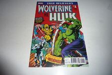 TRUE BELIEVERS #1 Wolverine Vs. Hulk Reprints #181 1st WOLVERINE Marvel 2017 NM picture