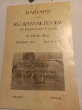 1916 WWI Harvard Regimental Review program very rare original R.O.T.C. picture