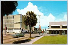 Vtg Clearwater Florida FL Cleveland Street & Osceola Avenue View Postcard picture