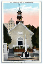 c1920's The Old Church St. Anne's Spring Ste Anne De Beaupre PQ Canada Postcard picture