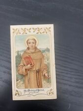 Antique Catholic Prayer Card Religious Collectible 1890's Holy Card Saint picture