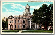 Louisville Georgia 1930s Postcard Jefferson County Court House picture