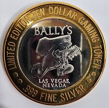 Bally's Las Vegas Nevada $10 999 Fine Silver Limited Edition Gaming Casino Token picture