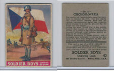 R142 Goudey, Soldier Boys, 1936, #4 Czechoslovakia, Flag picture