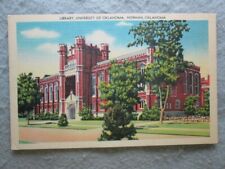 Vintage Library, University Of Oklahoma, Norman, Oklahoma Postcard picture