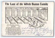1907 Death Whole Dam Family Obituary Humor Waterbury Connecticut CT Postcard picture