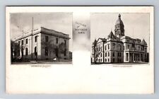 Waterloo IA-Iowa, Court House, Government Building, Antique Vintage Postcard picture