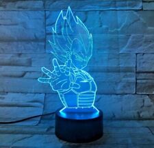 Dragon Ball Z DBZ Vegeta 7 Color LED USB Night Light 3D Lamp Anime Collectible picture