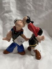 RARE Popeye & Olive Oyl SALT & PEPPER Shakers, By KFS Hearst, Magnetic, Kiss picture