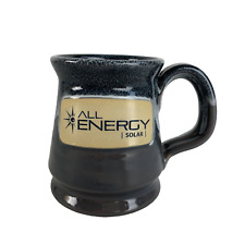 Deneen Pottery All Energy Solar Gray Drip Coffee Mug picture
