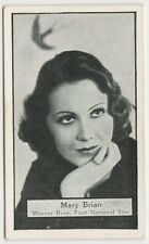 Mary Brian 1933 Turf Personality Series Film Stars Tobacco Card #65 picture