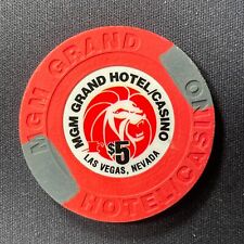 MGM Grand Las Vegas $5 casino chip house chip 2010 gaming token poker LV5 picture