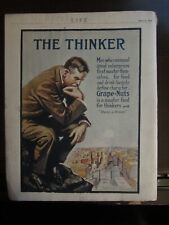 1918 Grape Nuts The Thinker Full Page Color Advertisement  picture