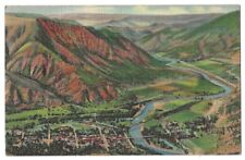 Glenwood Springs, Colorado c1940's Colorado River Valley, aerial view picture