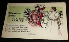 Rare 1909 Western Brew Beer Vintage Postcard, Sioux City Brewing Co, Iowa picture