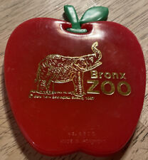 1987 Zoological Society Souvenir Bronx Zoo NY RED Apple Comb Mirror 2p Compact picture