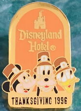 DLR Disneyland Hotel DISNEY CAST PIN 1996 Thanksgiving Mickey Goofy Donald #4511 picture