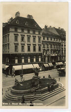 Neuer Markt Square, Donner Brunnen,  Vienna, Austria, RPPC vintage 1930 postcard picture