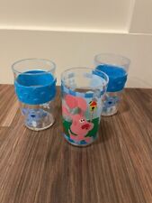 Set of 3 Vintage Zak Design Cups of Nickelodeon's Blues Clues Collectibles picture