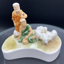 Vintage 1961 Sebastian Miniature Shepherds Figurine ￼2” High Sheep ￼Farm Figure picture