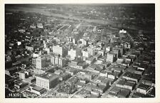 Aerial View Portland Oregon Business District 1940s Sawyers RPPC Postcard picture