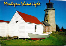 MONHEGAN ISLAND LIGHT, MAINE CHROME POSTCARD 4