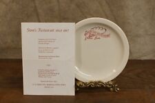 1930's Stones Restaurant Advertising Plate Marshalltown IA Paper Syracuse China picture