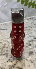 Vintage Lucky Gambler Butane Torch Lighters Red Dice Gamble Poker Spades Cigars picture