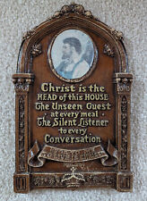Christ is the Head of this House - Plaque Sign Religious Wall Art - Vintage picture
