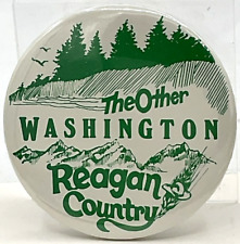 Scarce 1981 Campaign Pinback Button Other Washington Reagan Country Political picture
