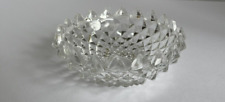 Vintage Cut Glass Round Saw Tooth Candle Holder/Trinket Dish 4 inches picture