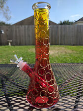 Stained Glass: Glass Beaker Water Pipe Bong - 10
