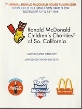 1994 McDonald's Coca-Cola 7th Frank & Son Card Show Phonecards Lt. Ed. 500 Sets picture