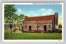 Lincoln's New Salem State Park IL-Illinois, Rutledge Tavern, Vintage Postcard picture