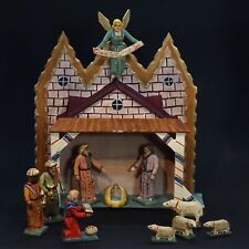 Grulicher Nativity Stable / Nativity with 11 Figures / Animals  (# 14030) picture