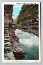 Watkins Glen NY-New York, Upper Gorge, Enfield Glen State Park Vintage Postcard picture