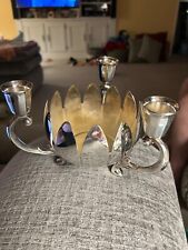 FBR Italy EP Brass lotus silver bowl with candleholders picture