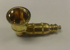 BRASS METAL SINGLE CHAMBER TOBACCO SMOKING PIPE X-LARGE PARTY BELL BOWL  picture