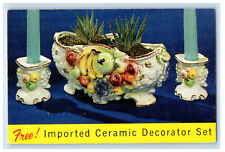 c1950's Free Imported Ceramic Decorator Set Kay Jewelers Buffalo NY Postcard picture