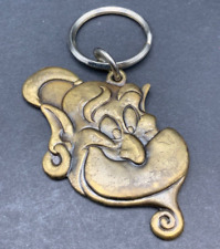 Disney Aladdin Genie Keychain Vintage Brushed Brass Taiwan picture