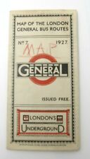 VTG 1927 Map of Underground London General Bus Routes No 7 Map picture
