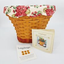 Longaberger 2002 May Series Geranium Basket+Prot+Liner~13th/Last/Series*Retired picture
