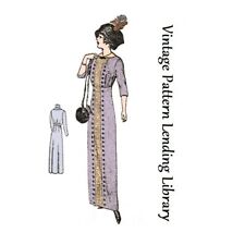 1910s Ladies' Dress With Center Panel - Reproduction Sewing Pattern #6131 - 36B picture