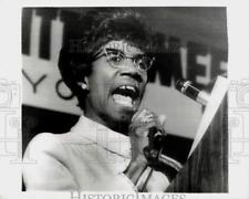 1970 Press Photo Congresswoman Shirley Chisholm Gives Speech, Liberty picture
