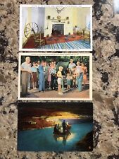 3 Vintage Kentucky Postcards - Mammoth Cave, KY Reptile Garden & My Old KY Home picture